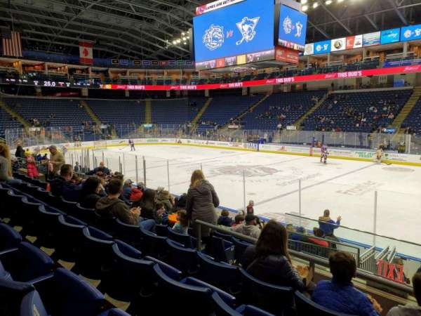 Total Mortgage Arena, section: 106, row: J, seat: 1