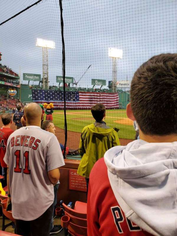 Fenway Park, section: Field Box 45, row: A, seat: 4