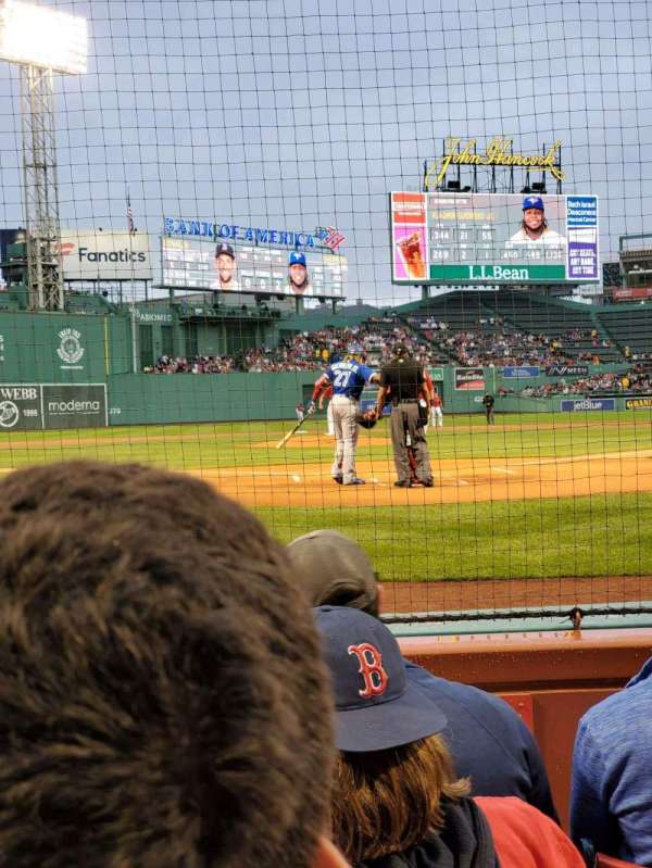 Fenway Park, section: Field Box 45, row: A, seat: 4