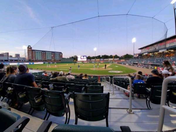 Delta Dental Stadium, section: 107, row: M, seat: 1