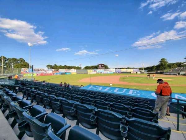Arthur W. Perdue Stadium, section: 115, row: J, seat: 1