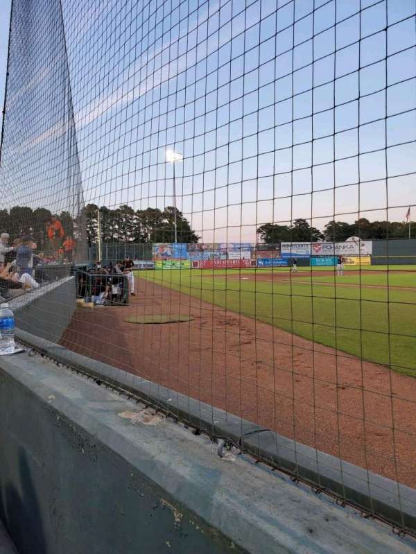 Arthur W. Perdue Stadium, section: 105 Field Box, row: A, seat: 1