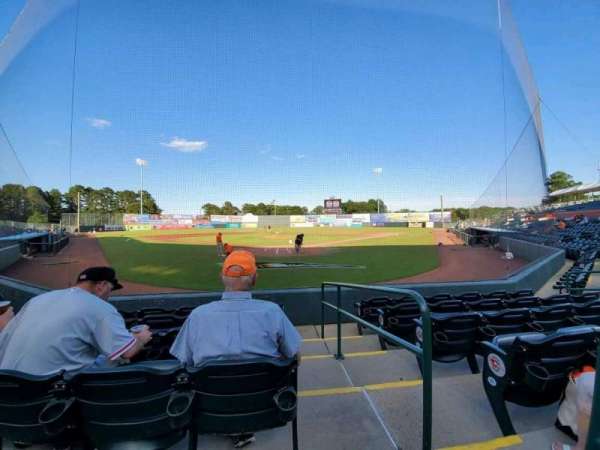 Arthur W. Perdue Stadium, section: 101, row: F, seat: 1