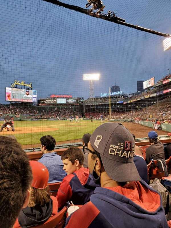 Fenway Park, section: Field Box 45, row: A, seat: 4