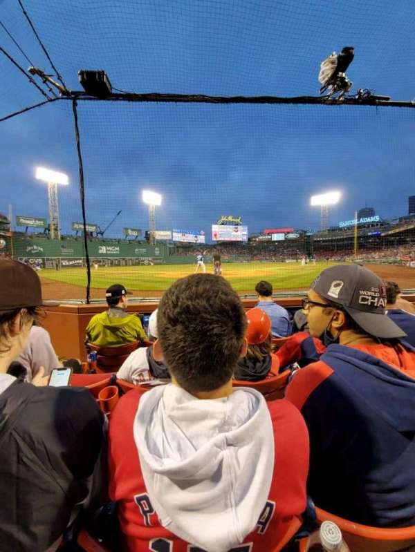 Fenway Park, section: Field Box 45, row: A, seat: 4
