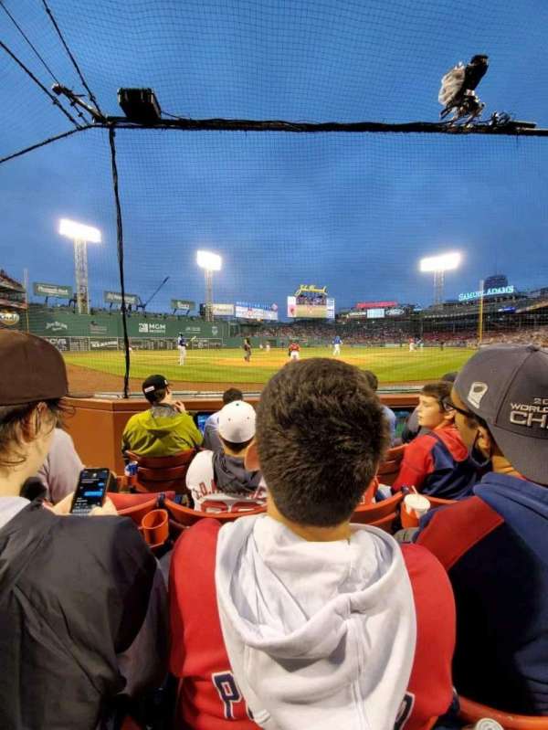 Fenway Park, section: Field Box 45, row: A, seat: 4