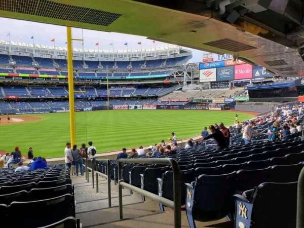 Yankee Stadium, section: 108, row: 17, seat: 1