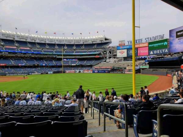 Yankee Stadium, section: 109, row: 19, seat: 1