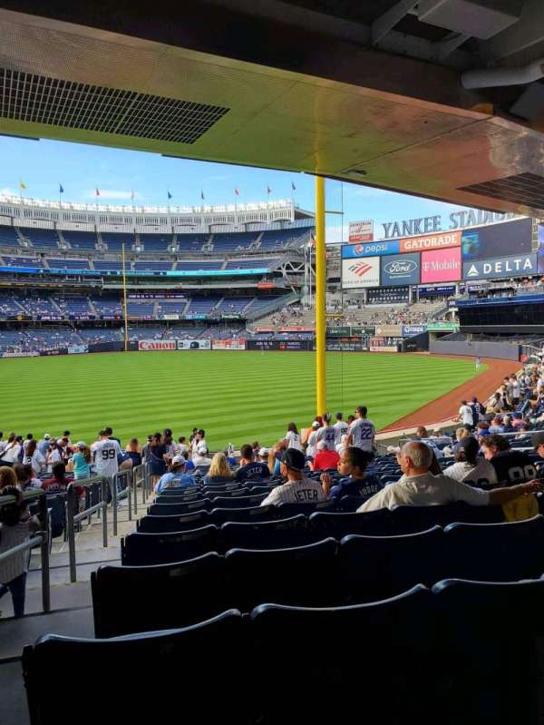 Yankee Stadium, section: 108, row: 18, seat: 17