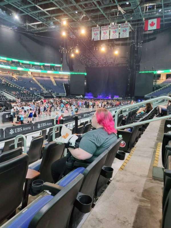 UBS Arena, section: 106, row: 8, seat: 5