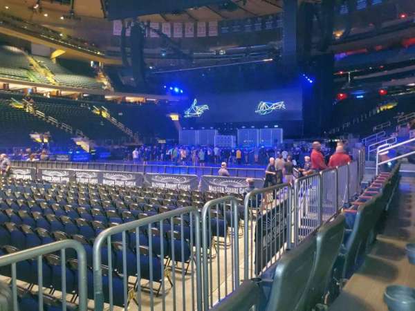 Madison Square Garden, section: 106, row: 2, seat: 1