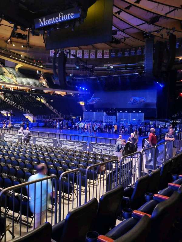 Madison Square Garden, section: 106, row: 3, seat: 1