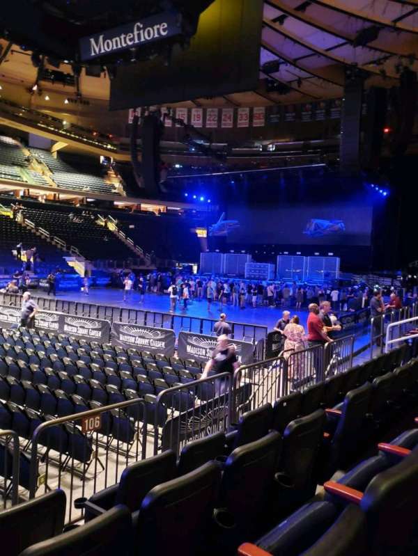 Madison Square Garden, section: 106, row: 4, seat: 3