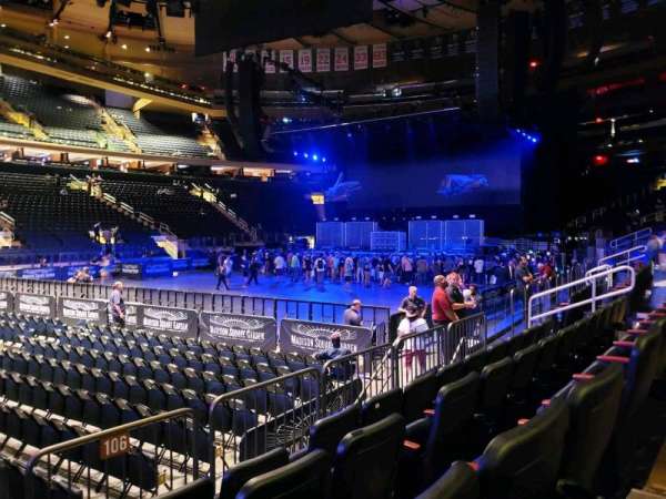 Madison Square Garden, section: 106, row: 4, seat: 4