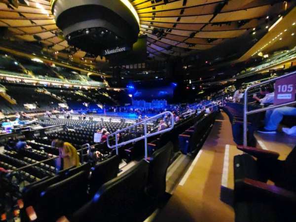 Madison Square Garden, section: 105, row: 5, seat: 12