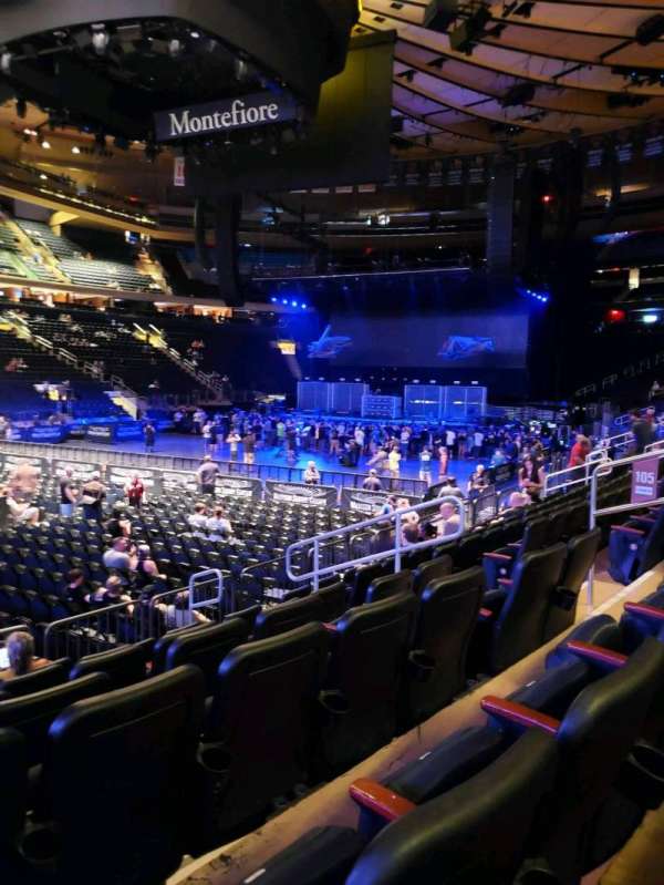 Madison Square Garden, section: 105, row: 7, seat: 7