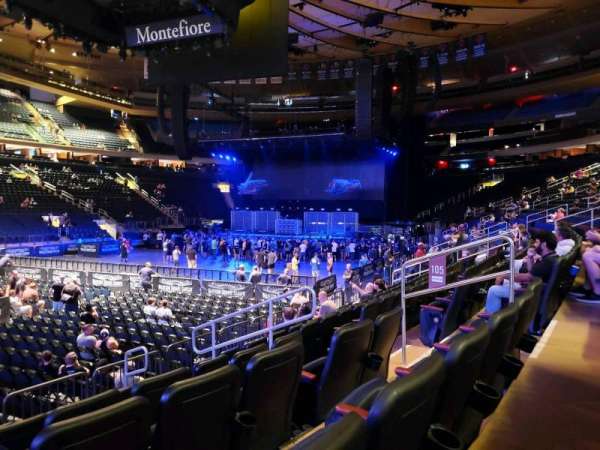 Madison Square Garden, section: 105, row: 7, seat: 8