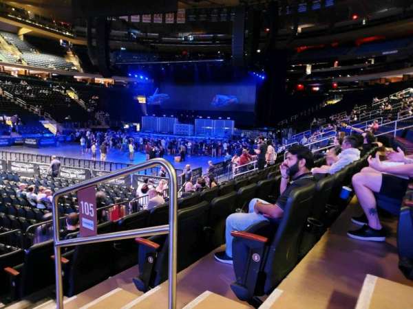 Madison Square Garden, section: 105, row: 7, seat: 14