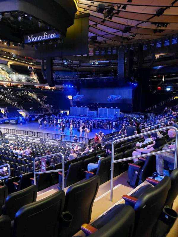 Madison Square Garden, section: 105, row: 9, seat: 13