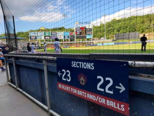 PNC Field, Scranton, section: 22, row: 1, seat: 10