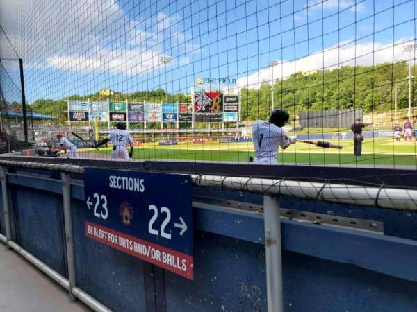 PNC Field, Scranton, section: 22, row: 1, seat: 9