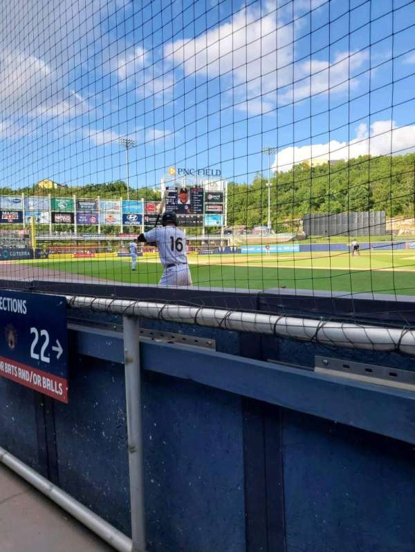 PNC Field, Scranton, section: 22, row: 1, seat: 8