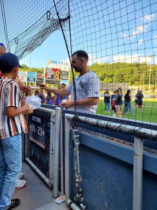 PNC Field, Scranton, section: 23, row: 1, seat: 9