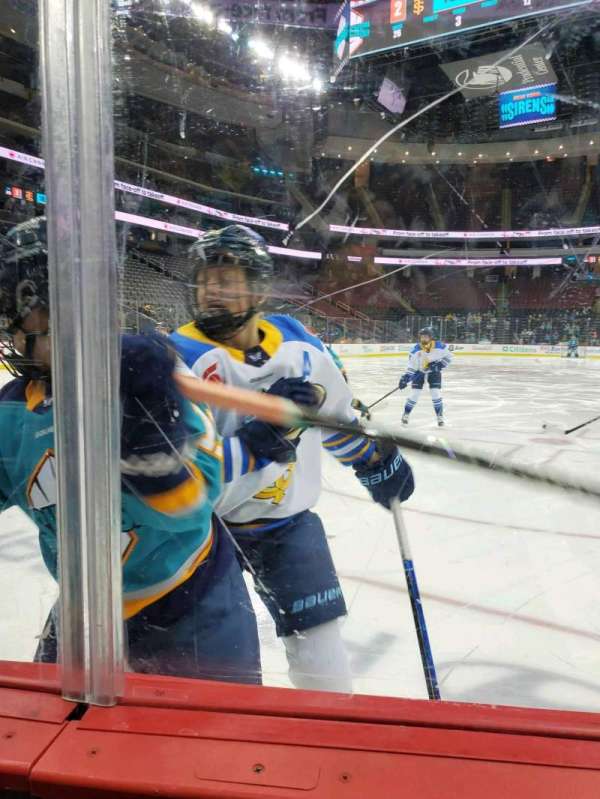 Prudential Center, section: 4, row: GL1, seat: 13