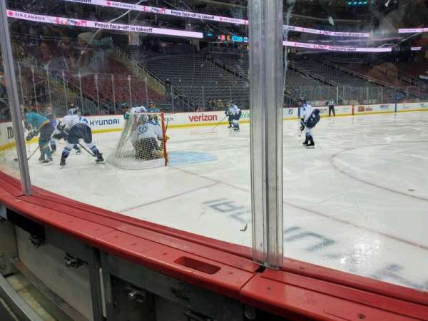Prudential Center, section: 4, row: GL1, seat: 13