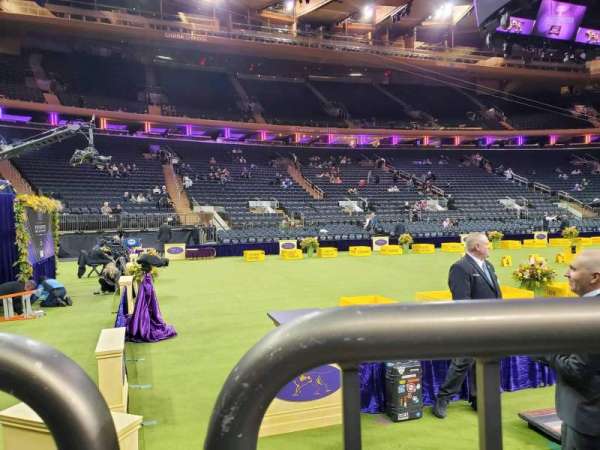 Madison Square Garden, section: 105, row: 1, seat: 8