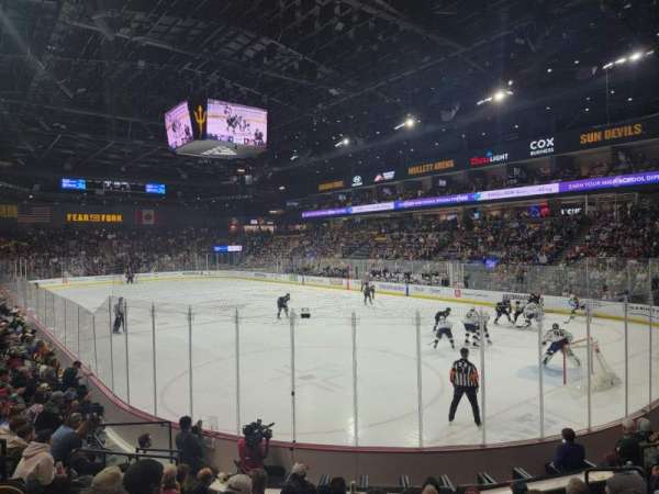 Mullett Arena, section: 108, row: J, seat: 8