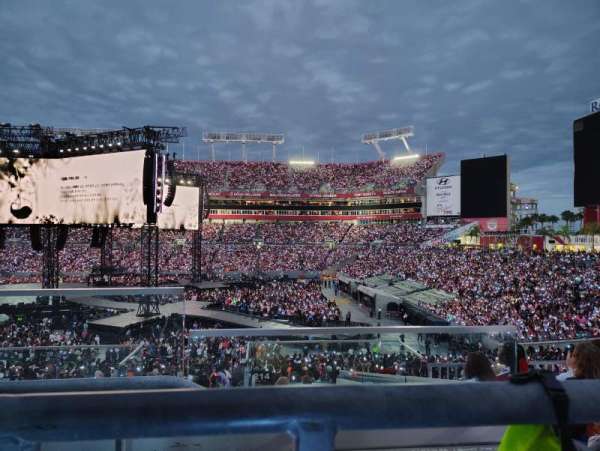 Raymond James Stadium, section: 214, row: F, seat: 1
