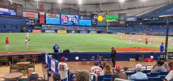 Tropicana Field, section: 129, row: N, seat: 17