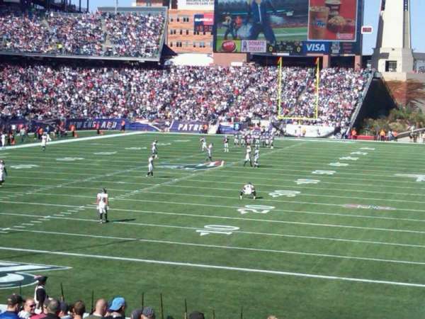Gillette Stadium, section: 218, row: 22, seat: 1