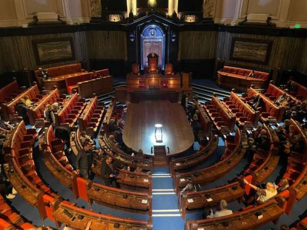 London County Hall, section: Central Gallery, row: A, seat: 19