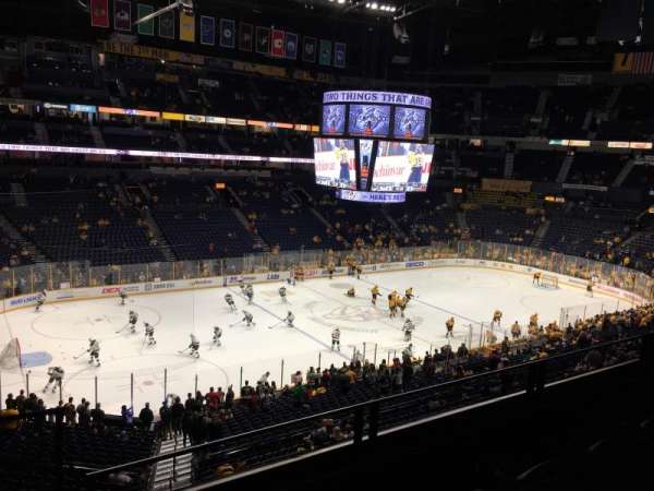 Bridgestone Arena, section: 213, row: F, seat: 17