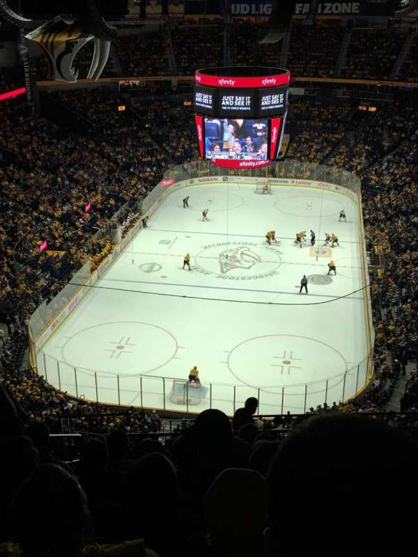 Bridgestone Arena, section: 302, row: Q, seat: 19