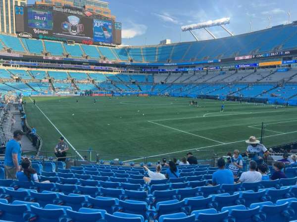 Bank of America Stadium, section: 105, row: 13