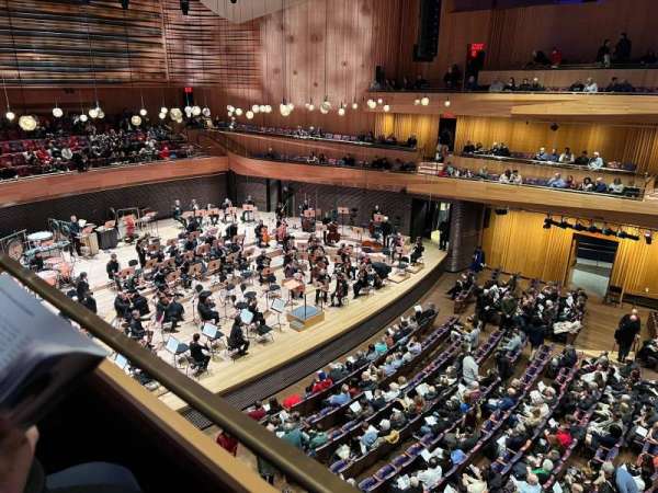 David Geffen Hall, section: Second Tier Front Side L, row: A, seat: 53