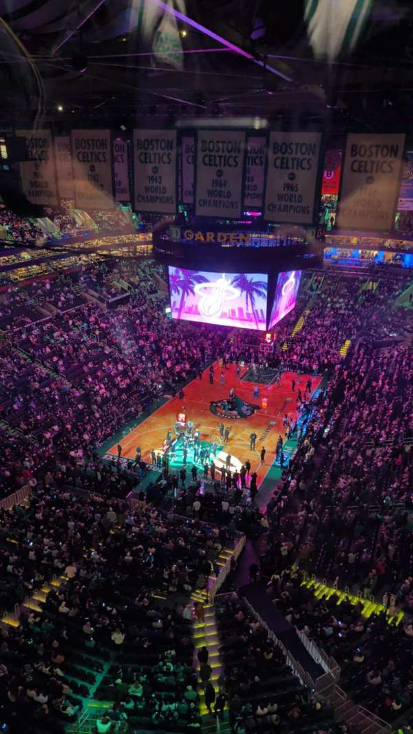 TD Garden, section: Rafter 10, row: A, seat: 6