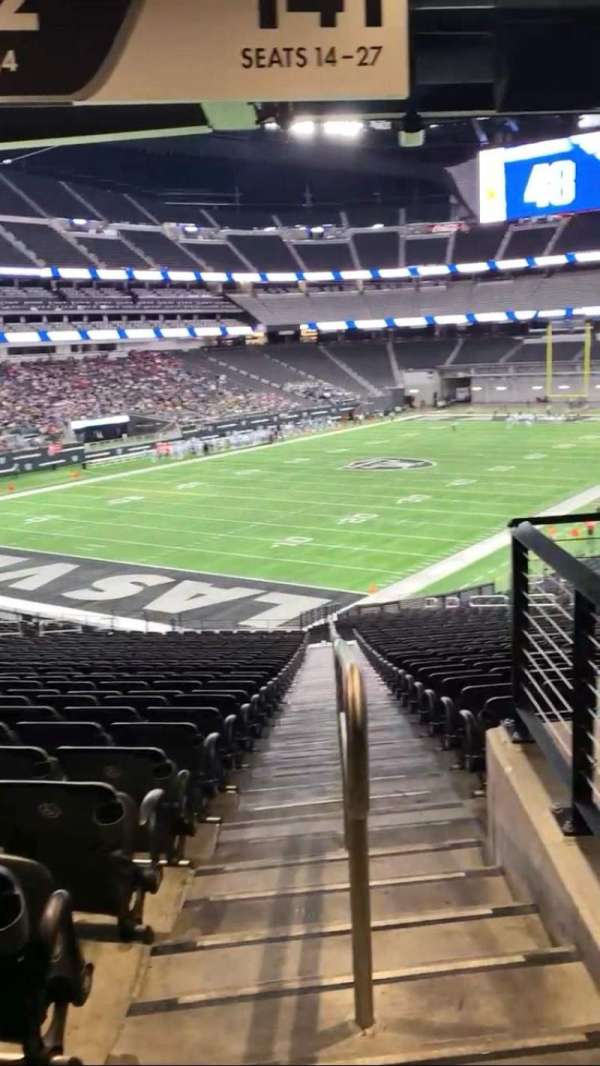 Allegiant Stadium, section: 142, row: 39, seat: 1