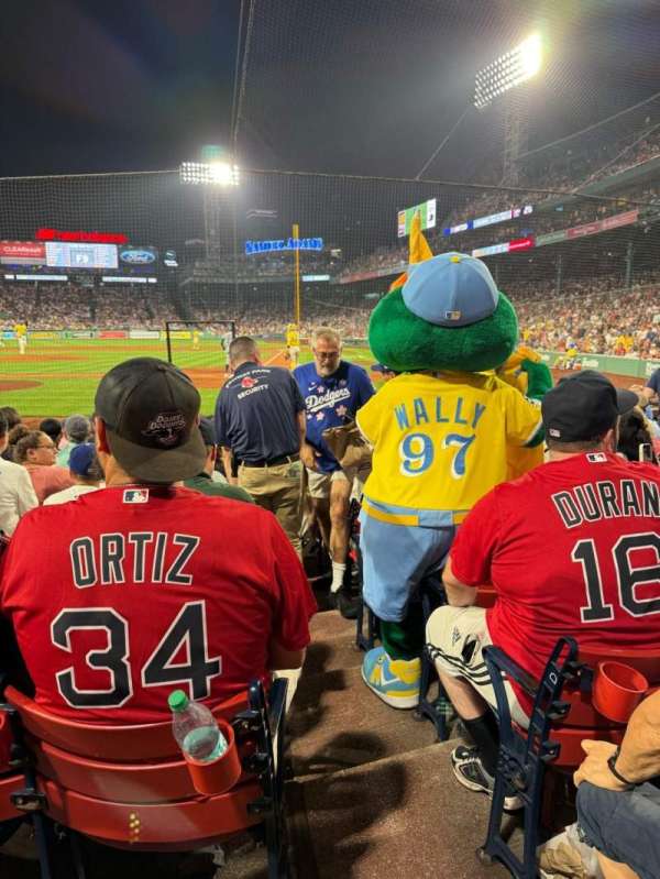 Fenway Park, section: Field Box 51, row: F, seat: 1