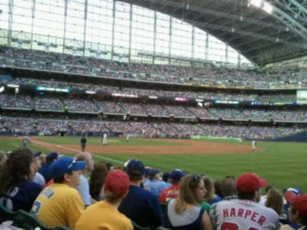 American Family Field, section: 109, row: 10, seat: 1