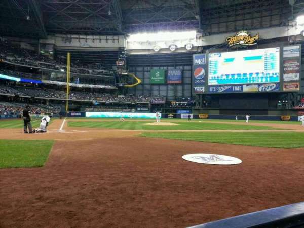 American Family Field, section: 115, row: 1, seat: 1