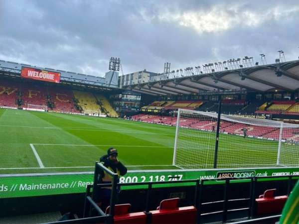 Vicarage Road, section: VRS2, row: EE, seat: 67