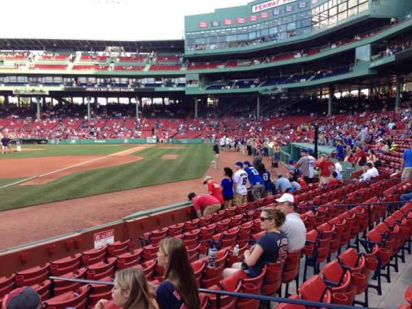 Fenway Park, section: Field Box 74, row: F, seat: 1