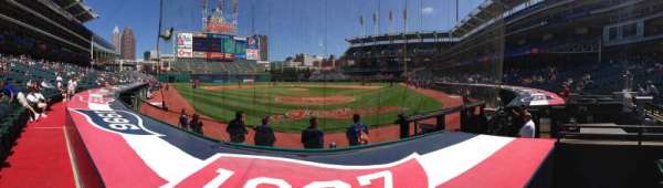 Progressive Field, section: 155, row: F, seat: 1