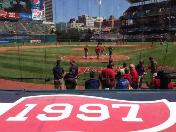 Progressive Field, section: 155, row: F, seat: 1
