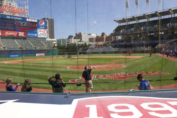 Progressive Field, section: 155, row: F, seat: 1
