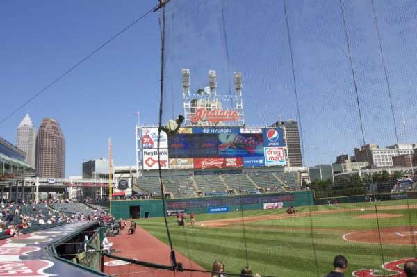 Progressive Field, section: 155, row: F, seat: 1